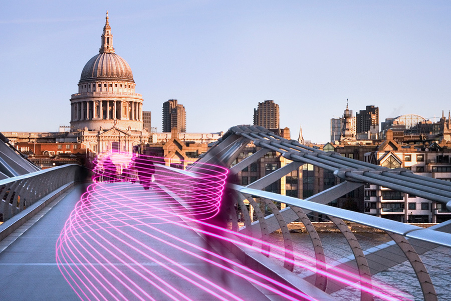 neon light trails